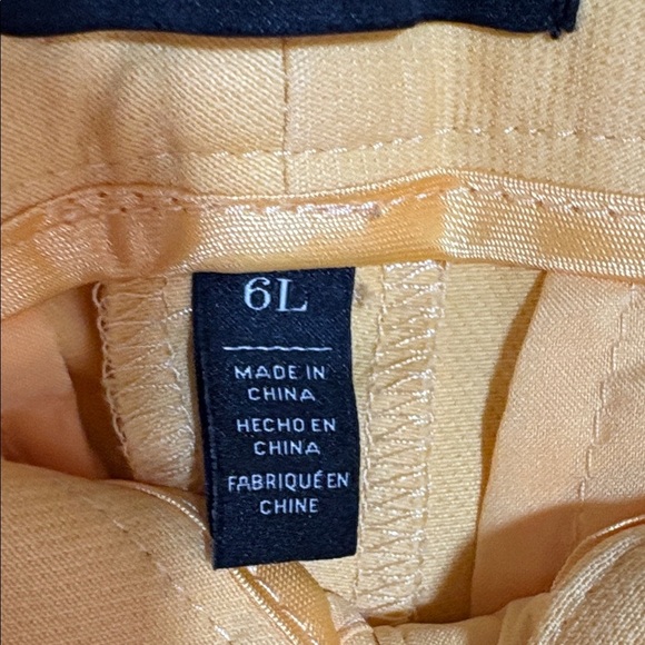 White House Black Market Yellow Ankle Pants Size 6Long - Picture 8 of 12